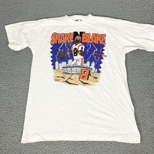 Vintage Shake N Blake Jeff Blake Shirt Mens Large White Football Tee 90s